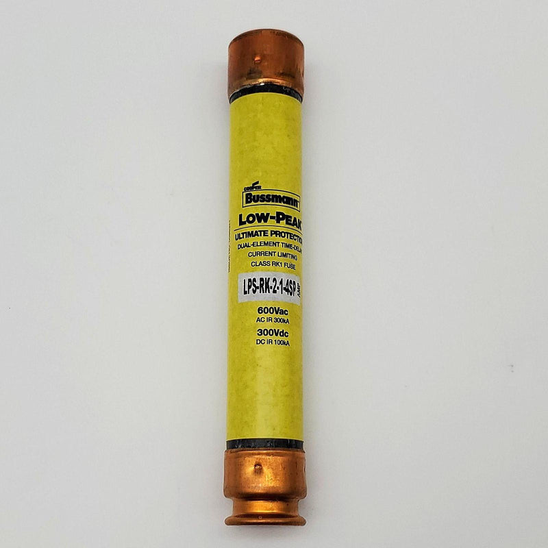 Bussmann LPS-RK-2-1/4SP Fuse 2.25A 600V Time Delay Dual Element Low Peak 1