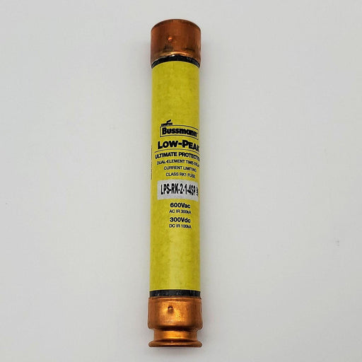 Bussmann LPS-RK-2-1/4SP Fuse 2.25A 600V Time Delay Dual Element Low Peak 1