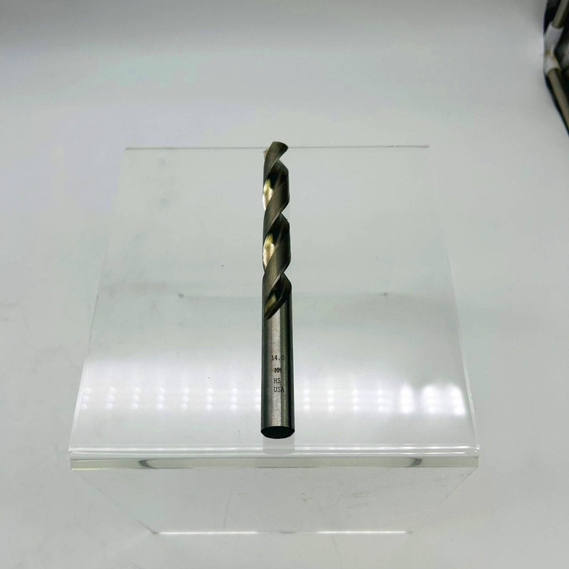 Cle-Line C62914 Metric Jobber Length Drill Bit 14MM 1898 HSS Bright 118 Pt NoPkg 8