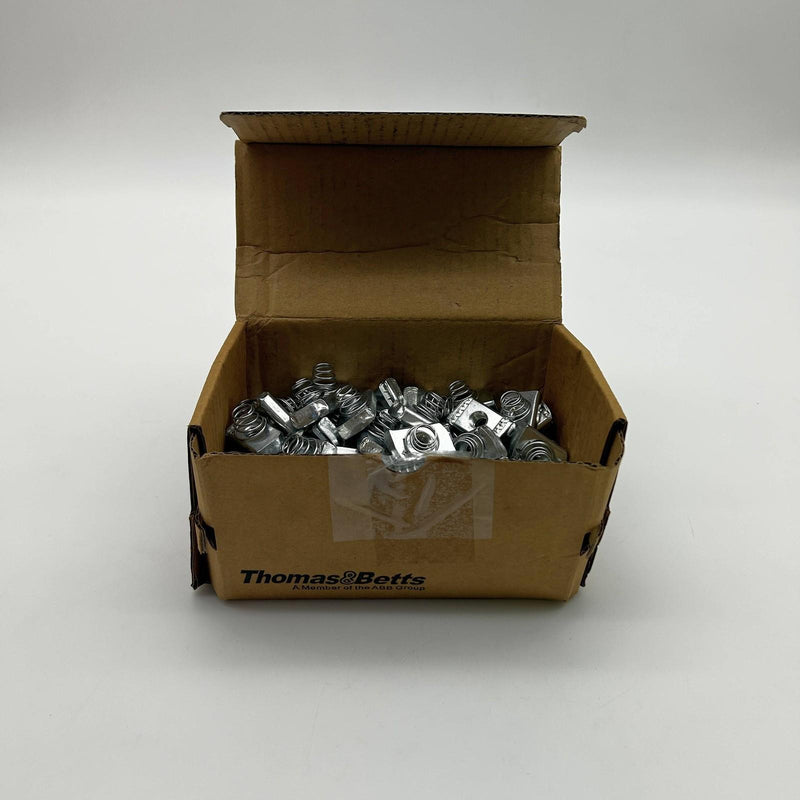Thomas and Betts B100 3/8 Short Spring Nuts Steel Galvanized Zinc Finish 100pcs 8