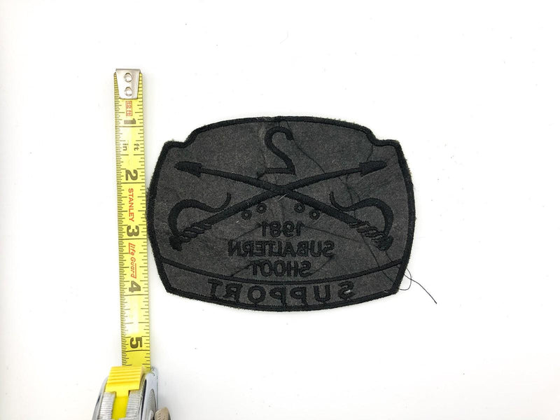 US Army Subaltern Shoot Support Patch 1980 Vintage Tank Gunnery Qualification 2 3
