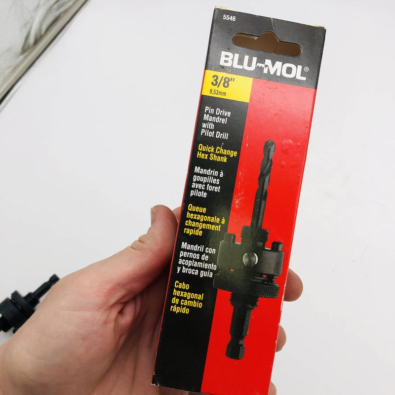 Blu Mol 5546 Pin Drive Mandrel with Pilot Drill 3/8" / 9.53mm Quick Change Hex 3