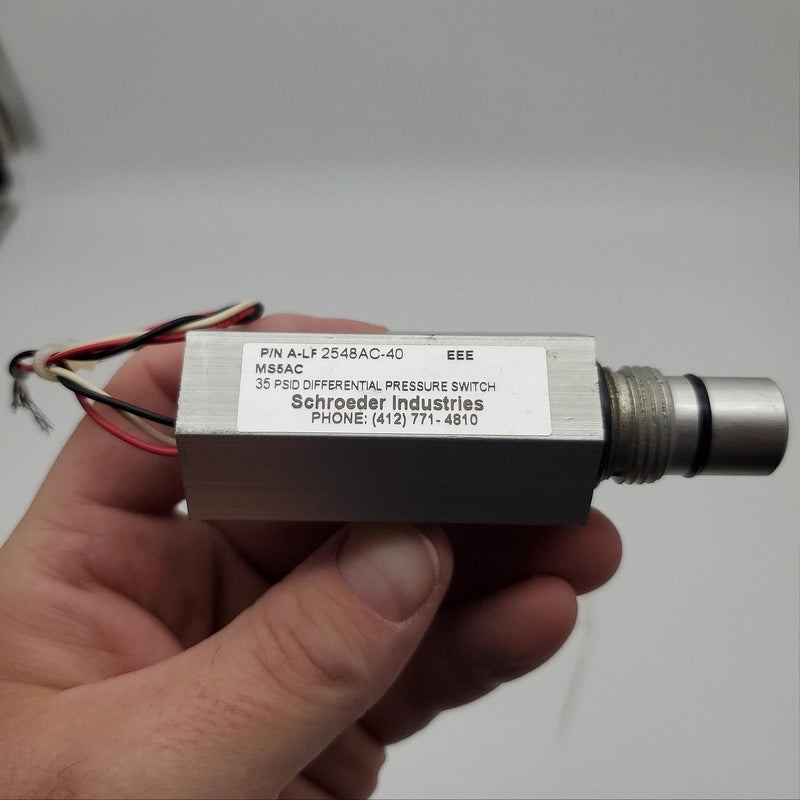 Schroeder A-LF 2548AC-40 Differential Pressure Switch 35PSID 1