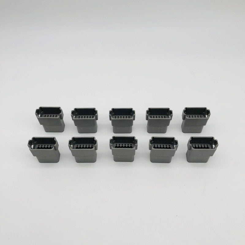 TE Connectivity DT04-12PA Receptacle 12 Pin Grey Wire to Wire Crimp Pack of 10 9