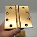 3x Hager BB 700 Door Hinges 4.5" x 4.5" Bright Bronze Full Mortise Ball Bearing 2