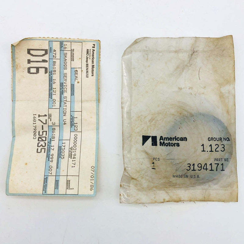 AMC Jeep 3194171 Oil Seal Crankshaft Front Engine OEM NOS 1972-74 Sealed 1