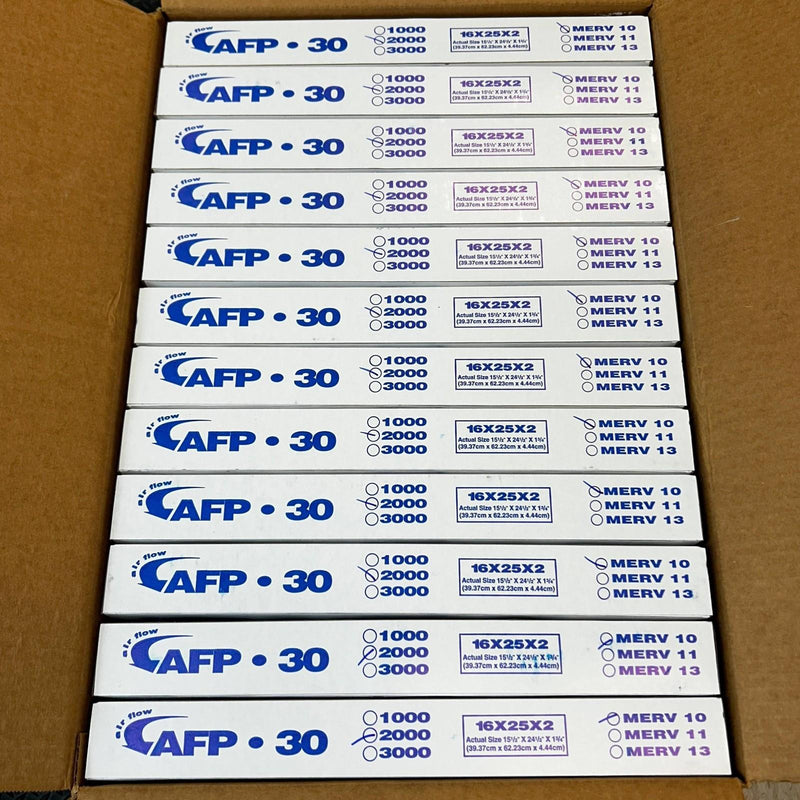 Airflow Products AFP2000-16252 Air Filter Pleated 16x25x2 SC Merv 10 Case/12pk 2