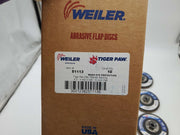 Weiler 4-1/2" Abrasive Flap Discs 40 Grit Phenolic 5/8"-11 Nut 51113 Pack of 10 4