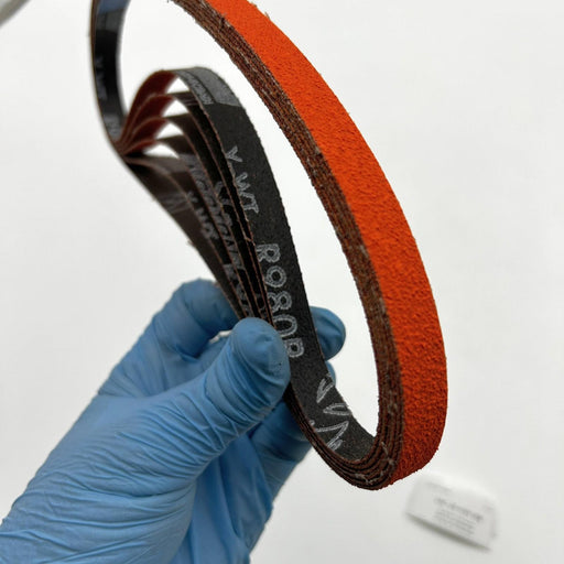 Dynabrade 79148 Sanding Belt 1/2" x 24" Medium 60 Grit Norton SG Ceramic 6pk 2