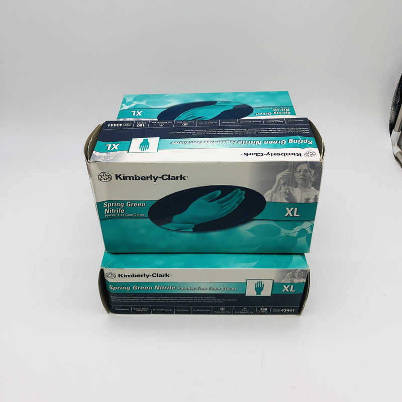 Kimberly-Clark 43441 Green Nitrile Exam Gloves Sz XL Pwd Free 4 Boxes/720 Gloves 7