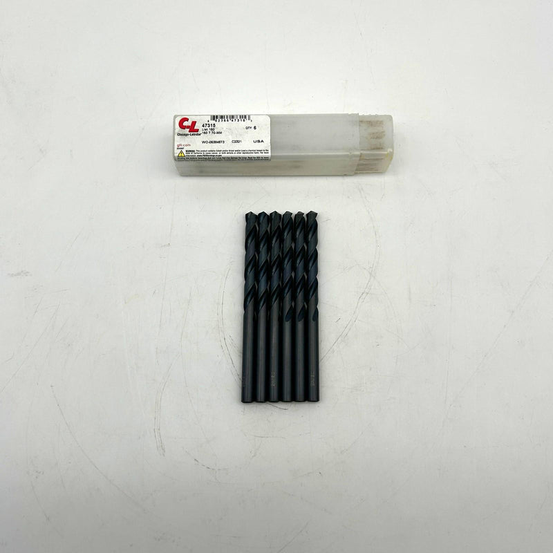 Chicago-Latrobe 47315 Jobber Length Drill Bit 150 7.70mm Black Oxide HSS 6pk 9