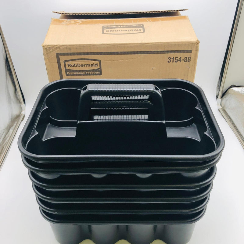 Rubbermaid FG315488BLA Carry Caddy Food Delivery Cleaning Water Bottles Blck 6pk 8