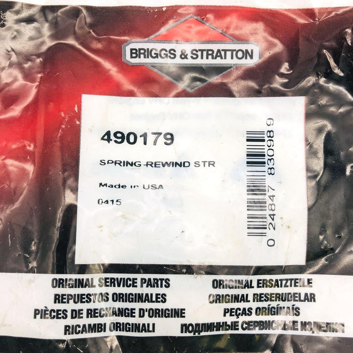 Briggs & Stratton 490179 Rewind Spring OEM NOS Replaces 555226 294303 Open 8