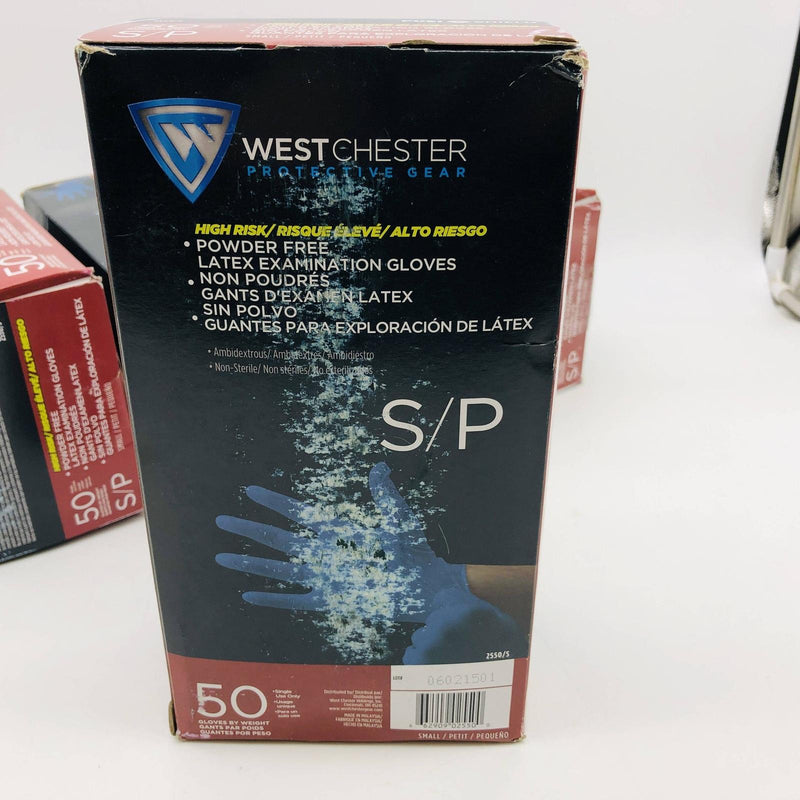 West Chester 2550 Disposable Gloves Small Posi Shield PF Latex 5 Boxes/250 Glove 3