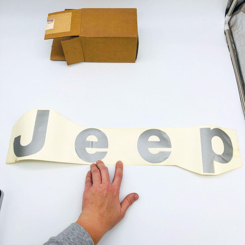 Mopar 5AE89KD5 Jeep Tailgate Logo Silver Sticker Decal OEM New Old Stock NOS 8