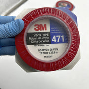 3M 471 Marking Tape Red Vinyl Red 1/2in X 36yds 5.2mil SS PN 07207 Lot of 2 2