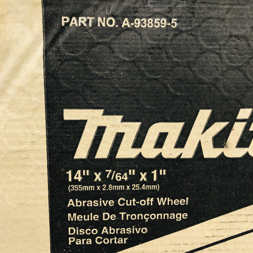 Makita A-93859-5 Cut-Off Chop Wheel Blade 14 x 1 x 1/8 A36P BF Metal Cutting 5pk 2