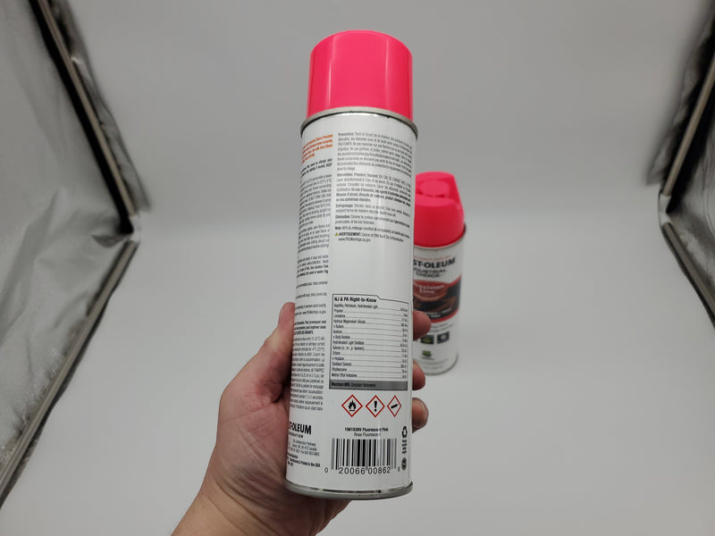 Rust-Oleum Inverted Marking Spray Paint Flourescent Pink 17oz Can Pack of 2 2