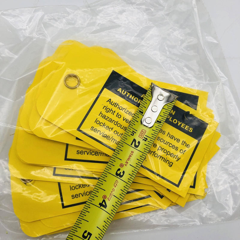 Accuform CU29745 Danger Lockout Tag Yellow Black Primary Authorized Person 25pk 4