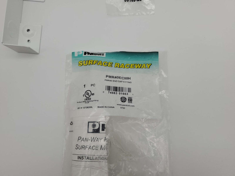 Panduit PMR40ECWH End Cap Fitting for PMR40 Multi-Channel Raceway 4