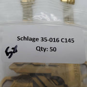 2x Schlage 35-016 C145 Key Blanks Everest Control Key C145 Keyway Nickel Silver 4