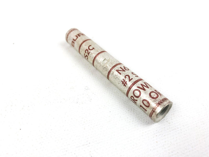 Burndy YS2C Hylink Butt Splice Long 2 AWG Wire Gauge #502700 Brown 2.82" 2pk 2