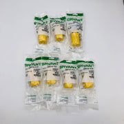 Bryant BRY5969Y Nylon Connector 15A 125V NFMA 5-15R 2 Pole 3 Wire Grounding 7pk 9