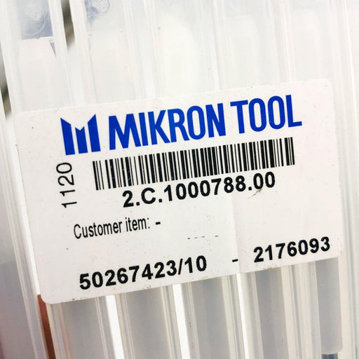 Mikron Tool 2.C.1000788.00 Drill Crazydril L Cool Dia 1.6 50267423/0 2176093 2