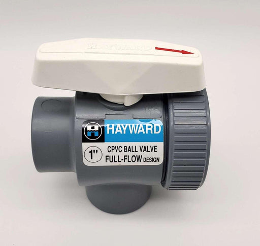 Hayward TW20100T 1" True Union 3-Way Ball Valve CPVC 1