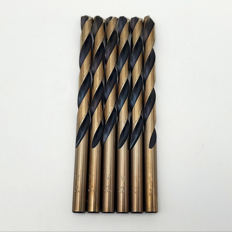 6x Viking Size M Drill Bits #39580 135 Deg Split Point HSS Jobber Length 4.375" 1