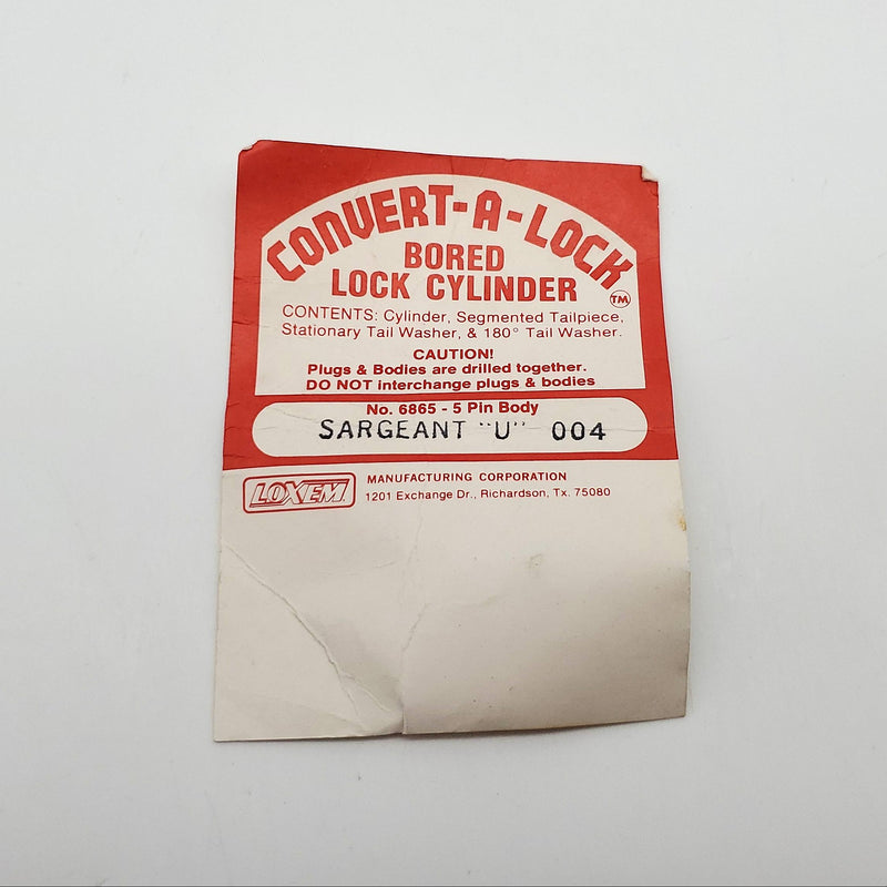 Acro Welch Lock Cylinder Conversion Kit Sargent U Knob 5 Pin Satin Brass #6865