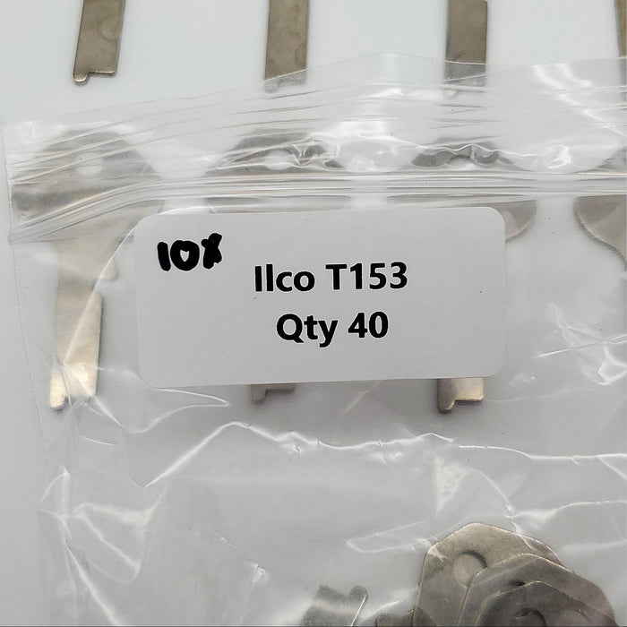 10x Ilco T153 Key Blanks For Some Master Padlocks Flat Steel .065"T x .3"W NOS 4