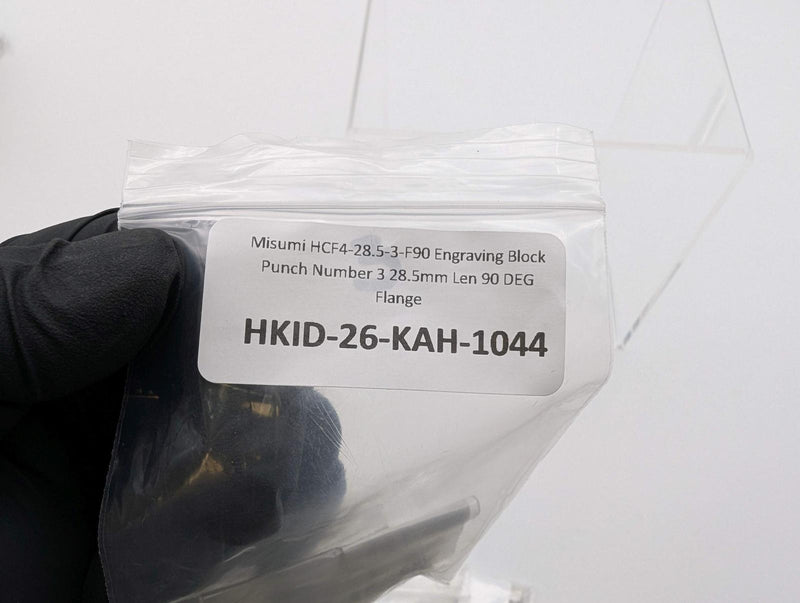 Misumi HCF4-28.5-3-F90 Engraving Block Punch Number 3 28.5mm Len 90 DEG Flange