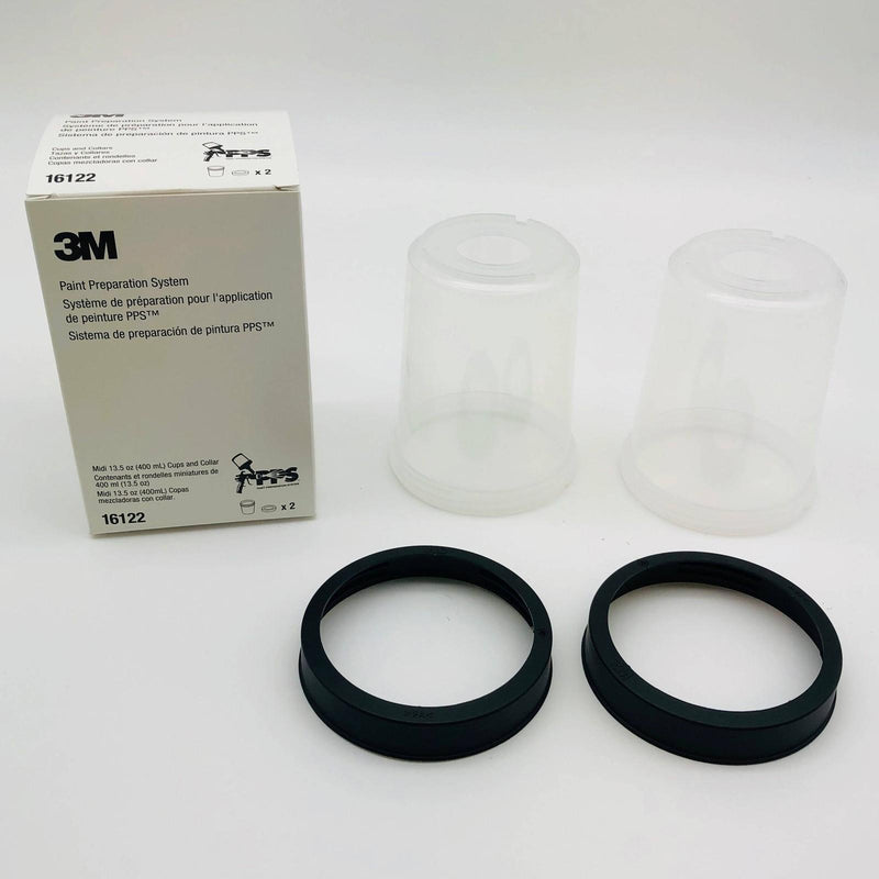 3M PPS 16122 Cup and Collar Midi 13.5oz for Paint Preparation System 1 Box of 2 9