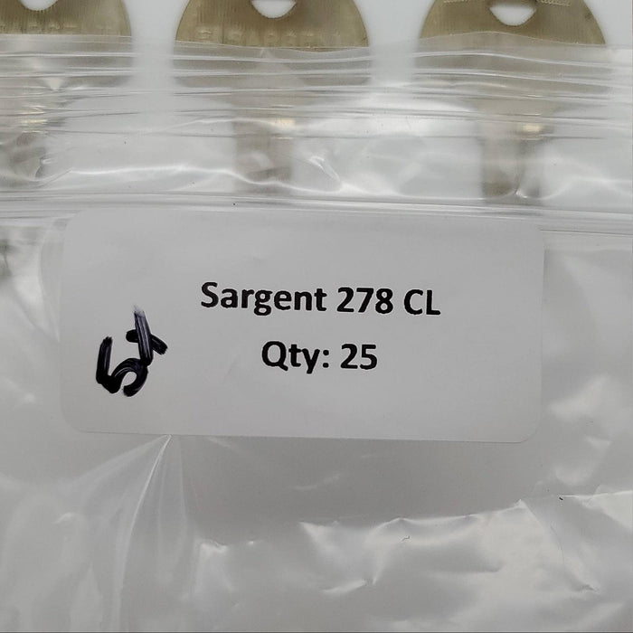 5x Sargent 278 CL Key Blanks CL Keyway Nickel Silver 5 Pin NOS 4