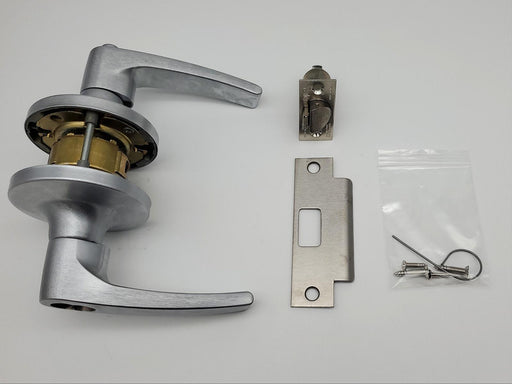 Yale Door Lever Entry Lock LFIC Ready Satin Chrome 2-3/4" BS MO5404LN Less Core 2
