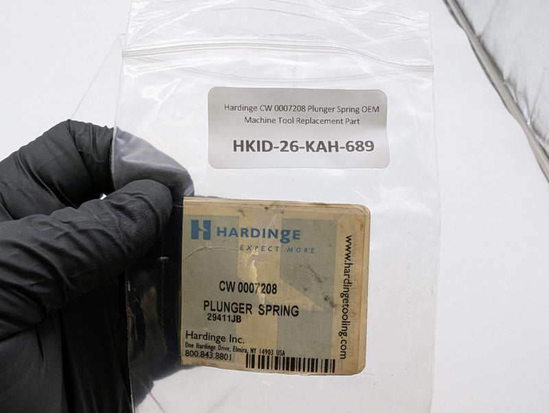 Hardinge CW 0007208 Plunger Spring OEM Machine Tool Replacement Part
