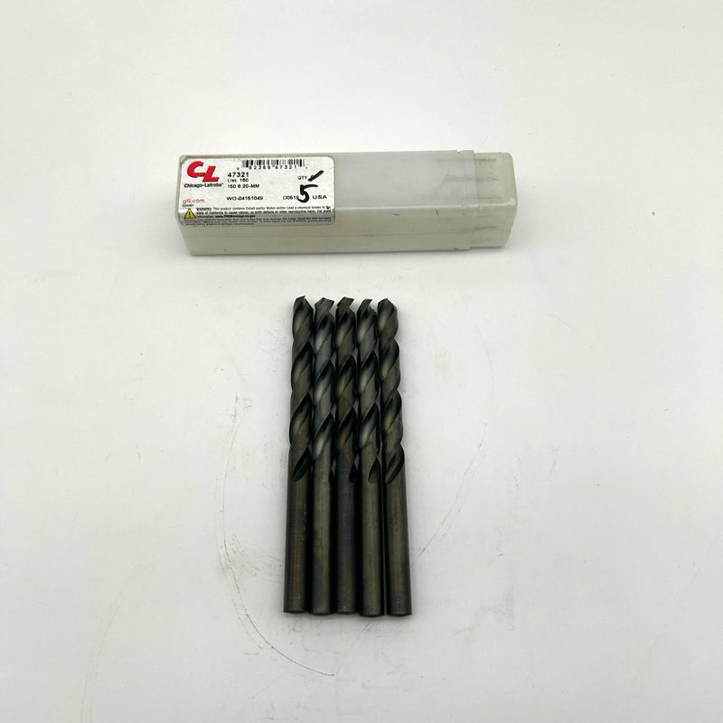 5pk Chicago-Latrobe 47321 Jobber Drill Bit 150 8.20mm HSS General Purpose 8