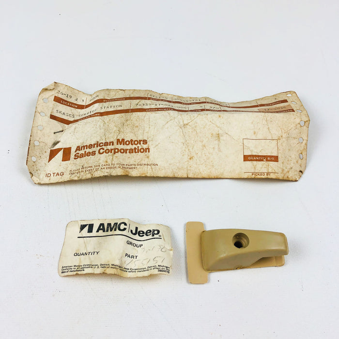 AMC Jeep 5455151 Interior Hook Coat Clothes Plastic OEM NOS Buff Color 1974-76 10