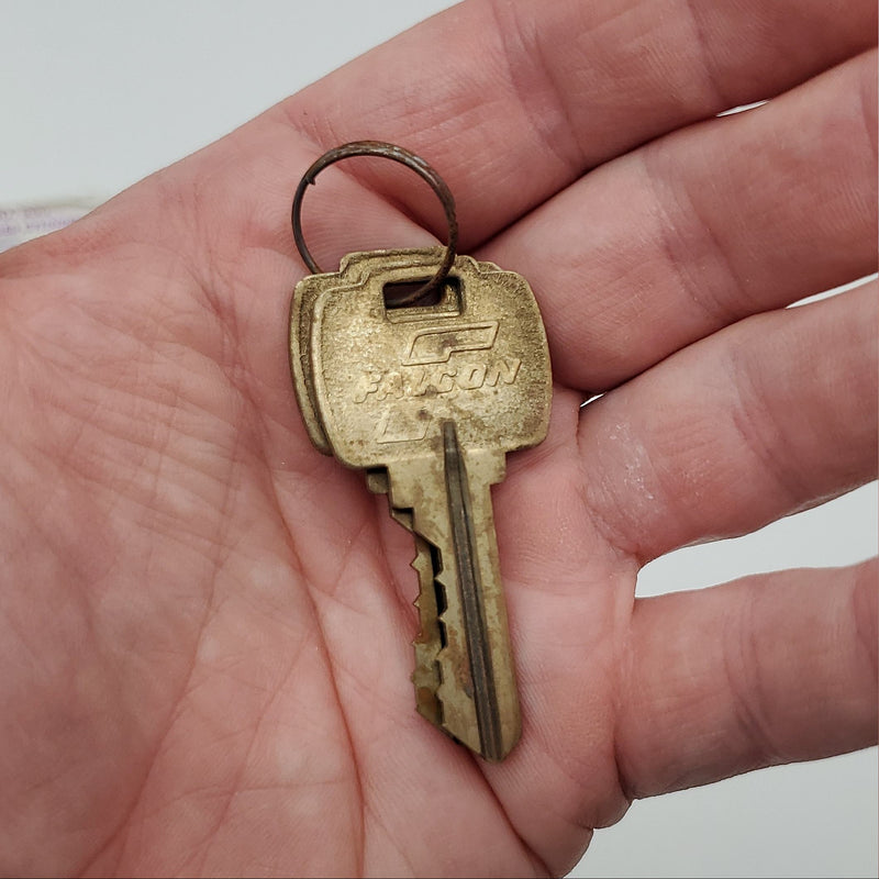 Falcon Mortise Cylinder 1-1/4" Length Bright Brass # 986 E Keyway 5 Pin 9897 Cam 6