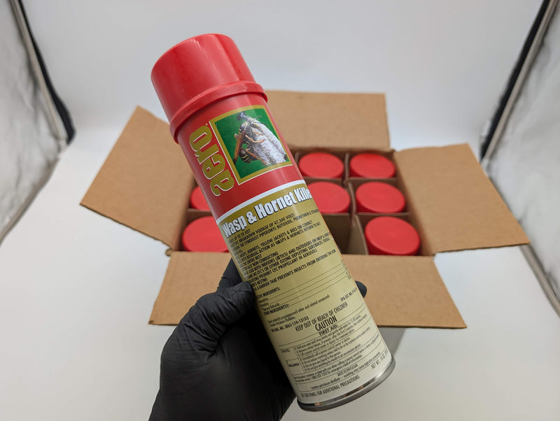 Aero Wasp & Hornet Killer Spray 14oz Aerosol Cans Sprays up to 20 Ft Pack of 12