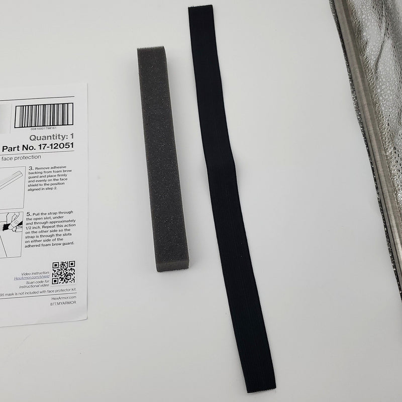 Hex Armor 17-12051 Face Shield Kits Fluid Resistant Adjustable Pack of 5 4