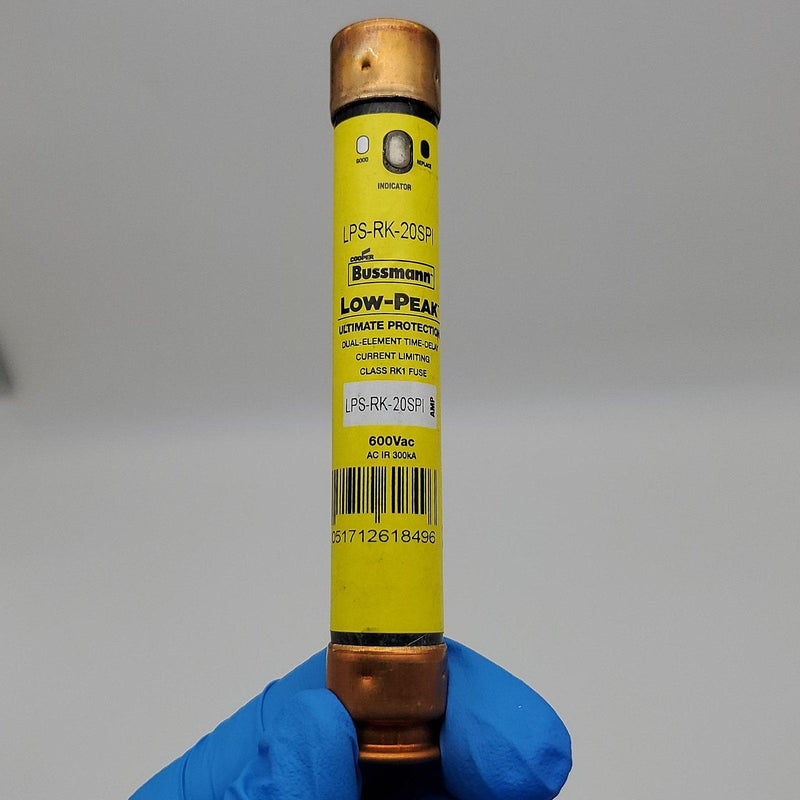 Bussmann LPS-RK-20SPI Fuse 20A 600V Time Delay Low-Peak RK1 Class 1
