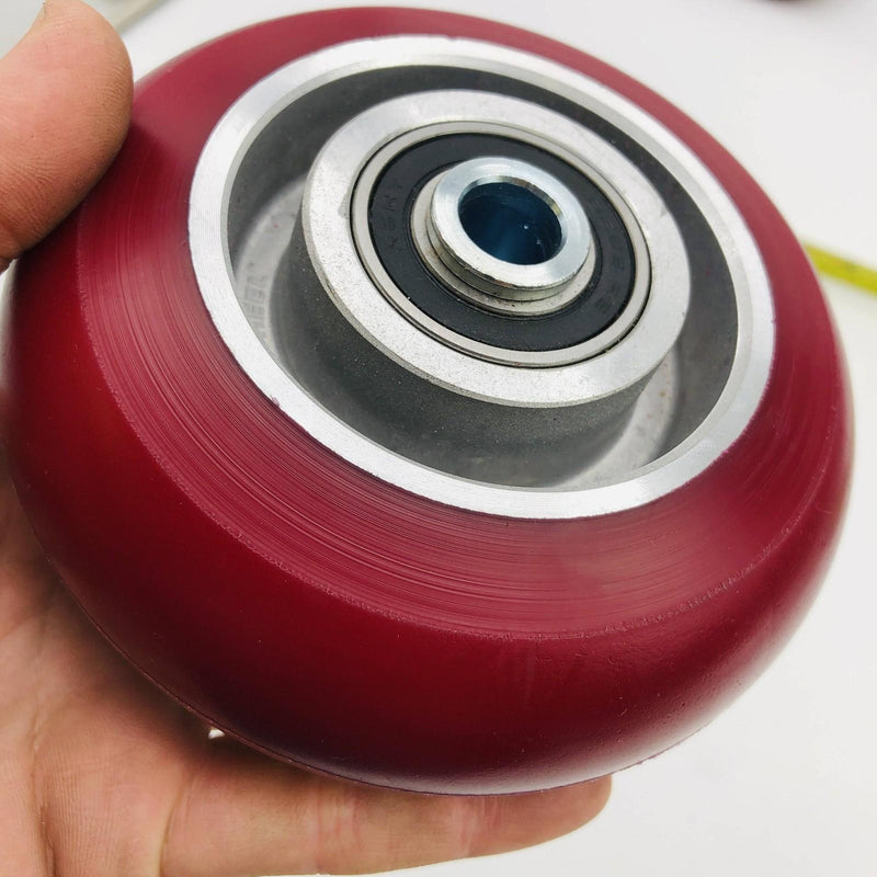 2pk Colson CG-Max Caster Wheel 5 x 2 Polyurethane On Aluminum Maroon 1000lb Capa 9