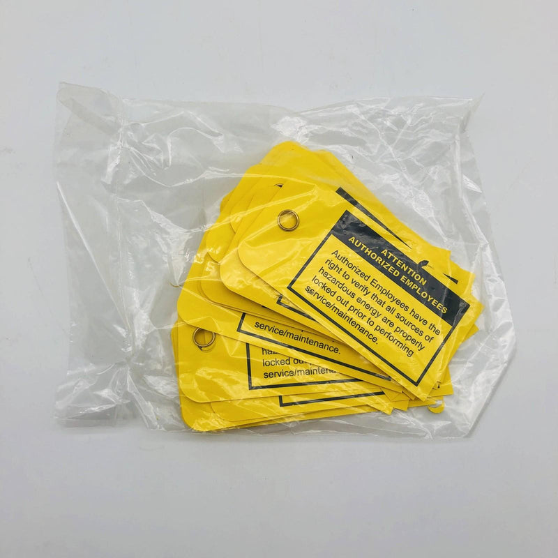 Accuform CU29745 Danger Lockout Tag Yellow Black Primary Authorized Person 25pk 7