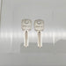 2x American FKB Padlock Key Blanks for F24 & F25 Warded Padlocks Nickel Plated 1