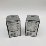 2pk BWF DB-5V Junction Outlet Receptacle Box 1/2in 3 Hole 1 Gange Deep Box Gray 8