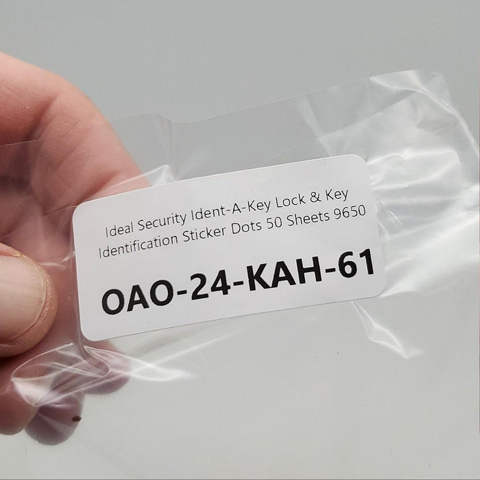 Ideal Security Ident-A-Key Lock & Key Identification Sticker Dots 50 Sheets 9650 6
