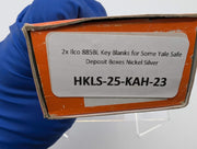 2x Ilco 885BL Key Blanks for Some Yale Safe Deposit Boxes Nickel Silver 4