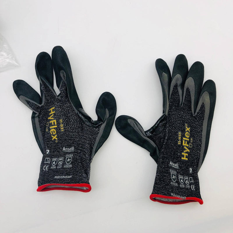 Ansell HyFlex 11-931 Work Gloves Sz 7 Small HPPE Blend Polyurethane Palm 12 Pair 4